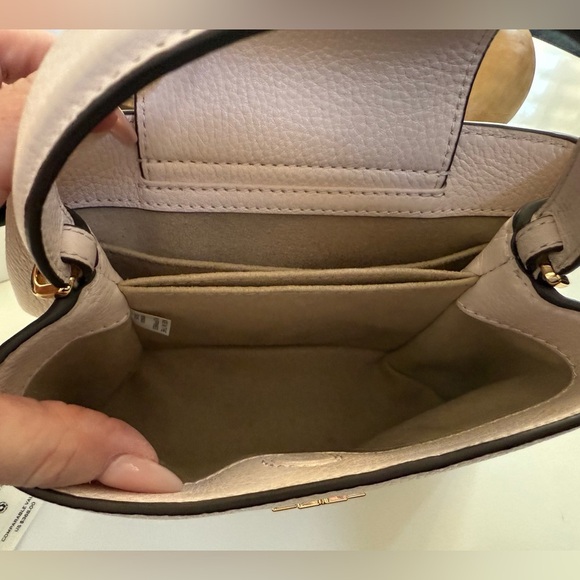 Tory Burch Britten Mini Satchel Crossbody– Delicate Pink Leather Sold Out NWT - Picture 7 of 11